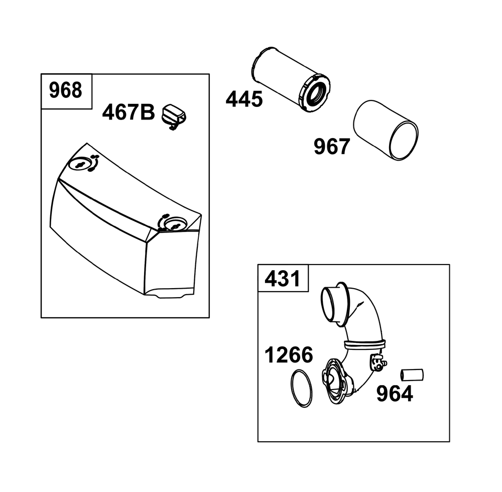 Air Cleaner Group Diagram and Parts List for 31S777-0003-B5 200000 - 399999 Briggs and Stratton Engine